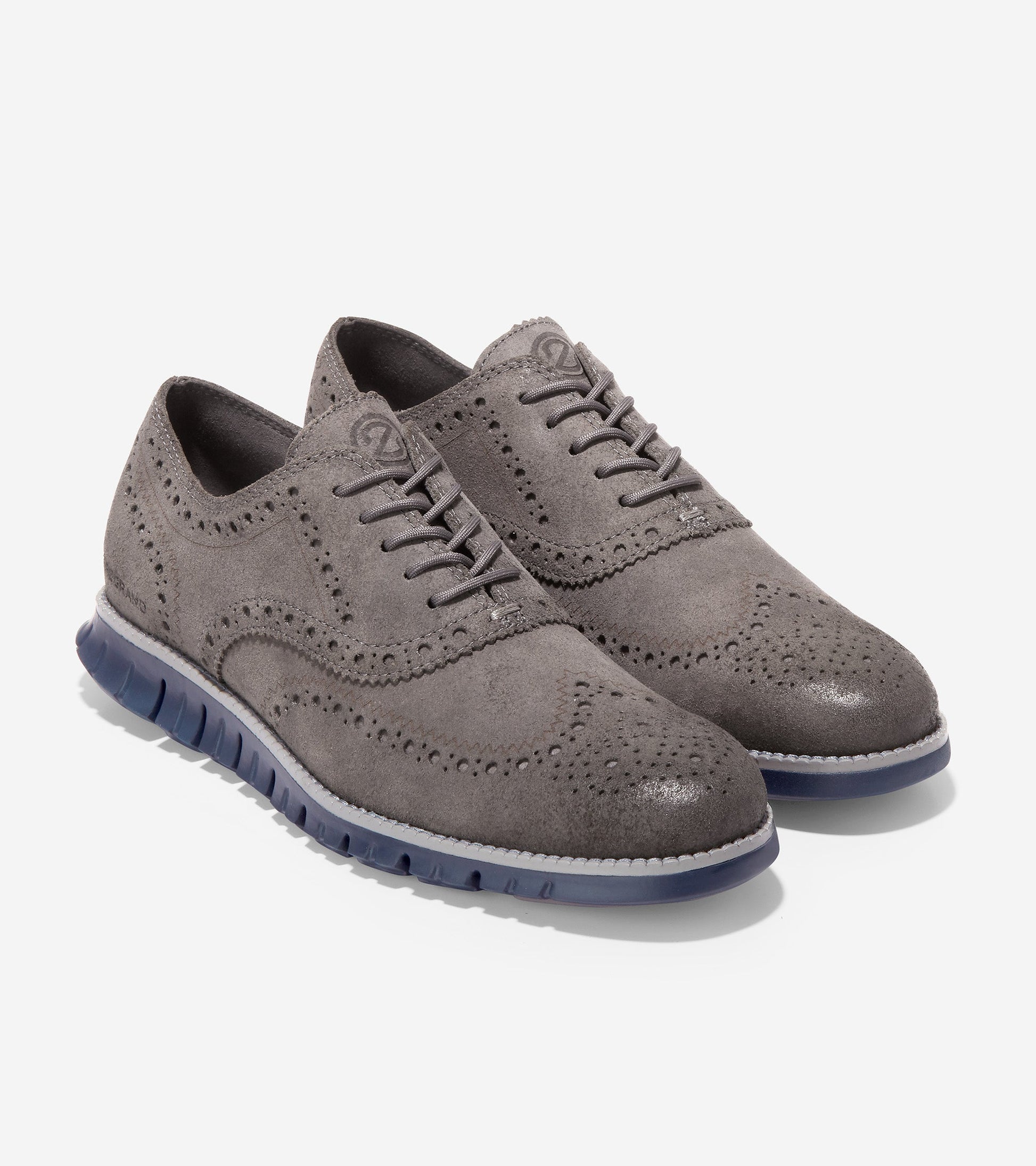 C36195-Men's ZERØGRAND Wingtip Oxford-Eiffel Tower-Navy Blazer