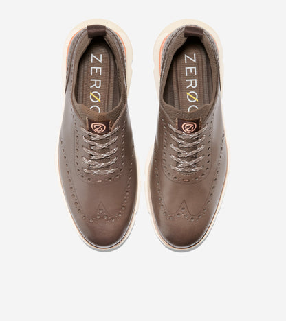 C36211-Men's 4.ZERØGRAND Wingtip Oxford-Morel-Egret