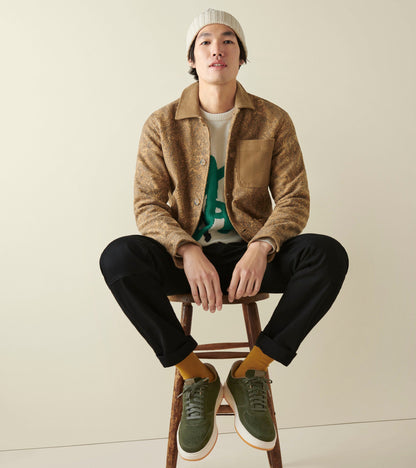 C36346-Men's GrandPrø Crossover Sneaker-Stone Grey-Dark Fern