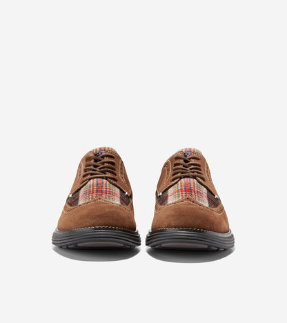 C36444-Men's Cole Haan x Pendleton ØriginalGrand Longwing Oxford-Lumber-Acadia Plaid-Caviar