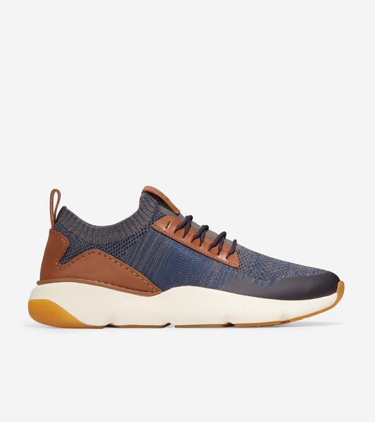c36457-ZERØGRAND All-Day Trainer-Marine Blue Knit-British Tan
