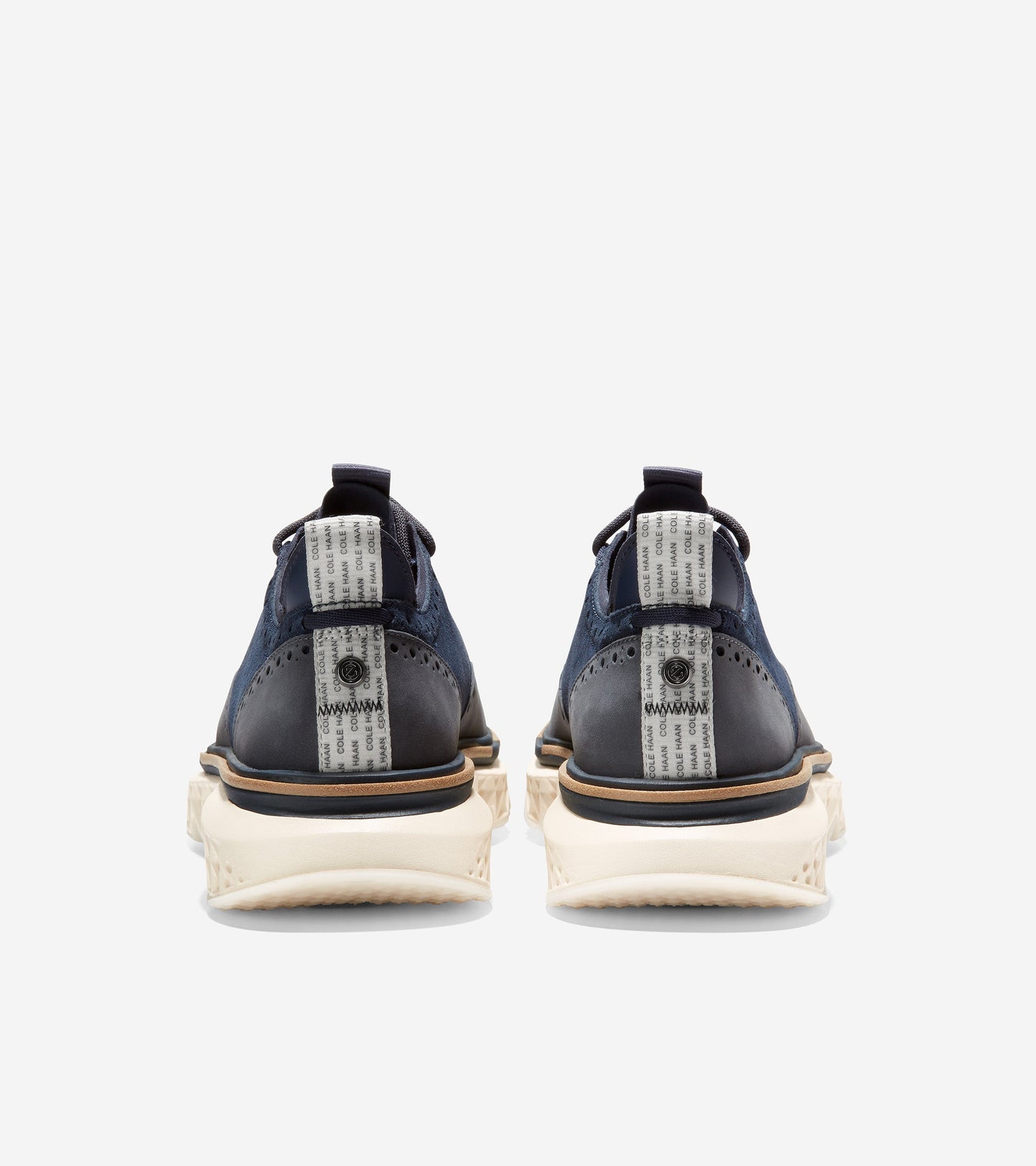 c36507-Men's 5.ZERØGRAND Wingtip Oxford-Navy Blazer-Ivory