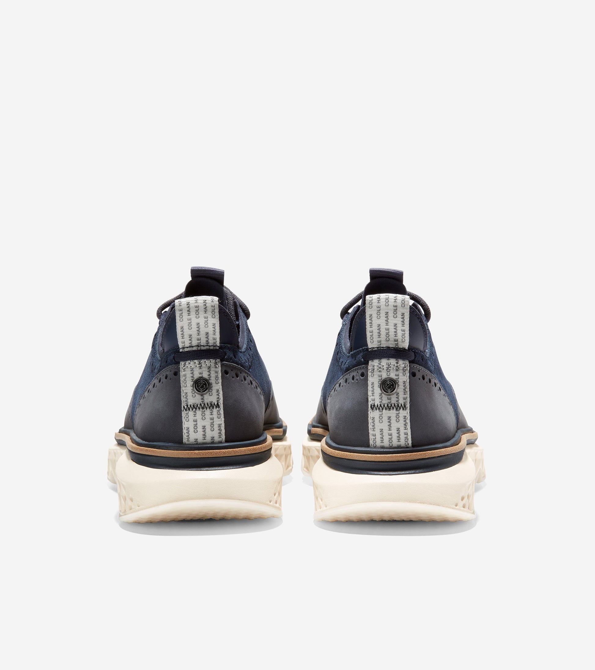 c36507-Men's 5.ZERØGRAND Wingtip Oxford-Navy Blazer-Ivory