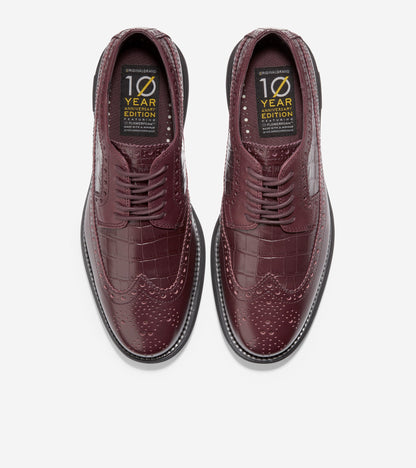 c36515-Men's ØriginalGrand Longwing Oxford-Cordovan Croc Print-Black