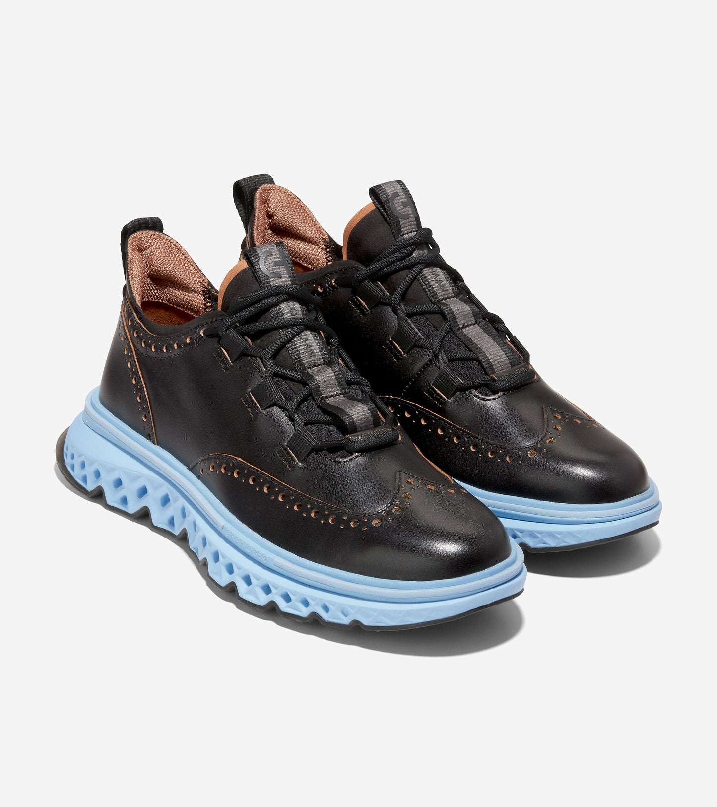 C36814-Men's 5.ZERØGRAND Wingtip Oxford-Black-Blue Bell