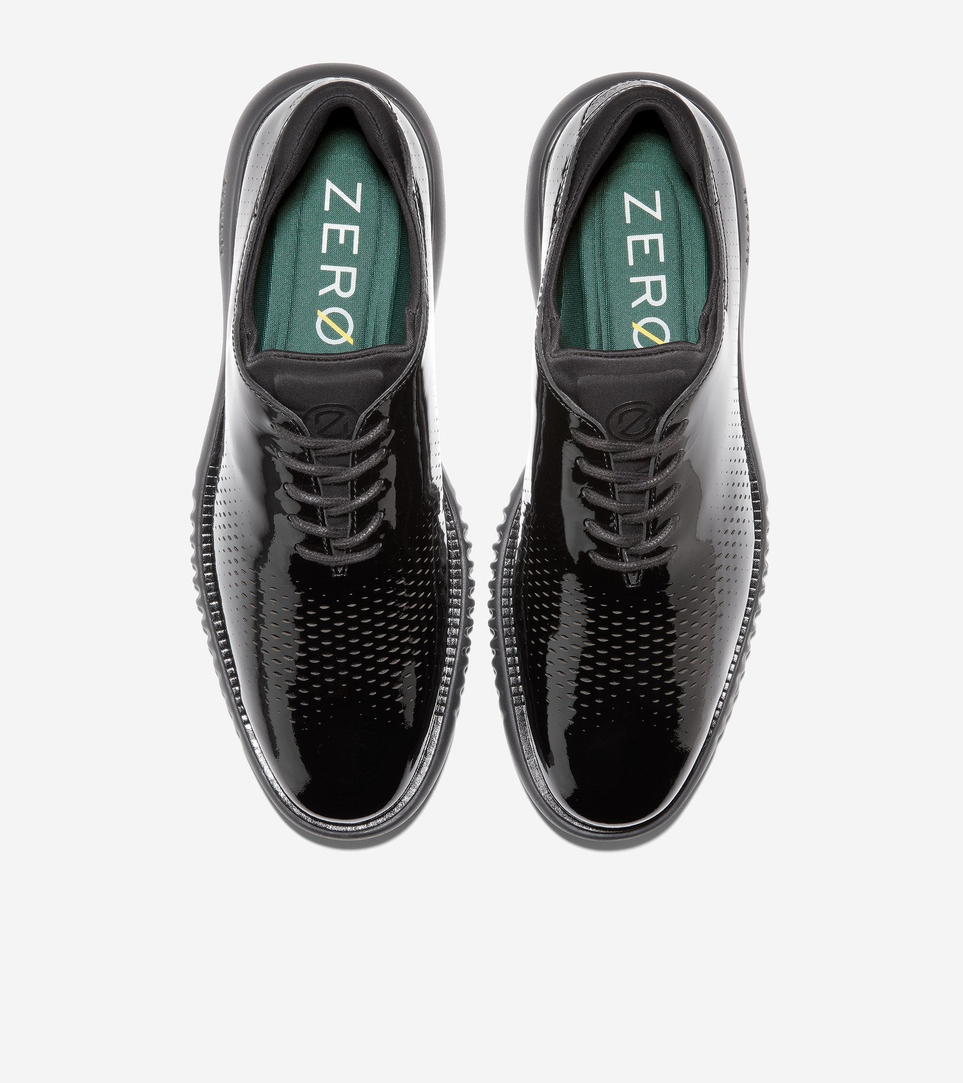 C37085-Men's 2.ZERØGRAND Lined Laser Wingtip Oxford-Black Patent
