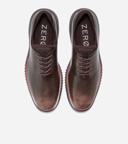 C37086-Men's 2.ZERØGRAND Lined Laser Wingtip Oxford-Dark Chocolate-Black