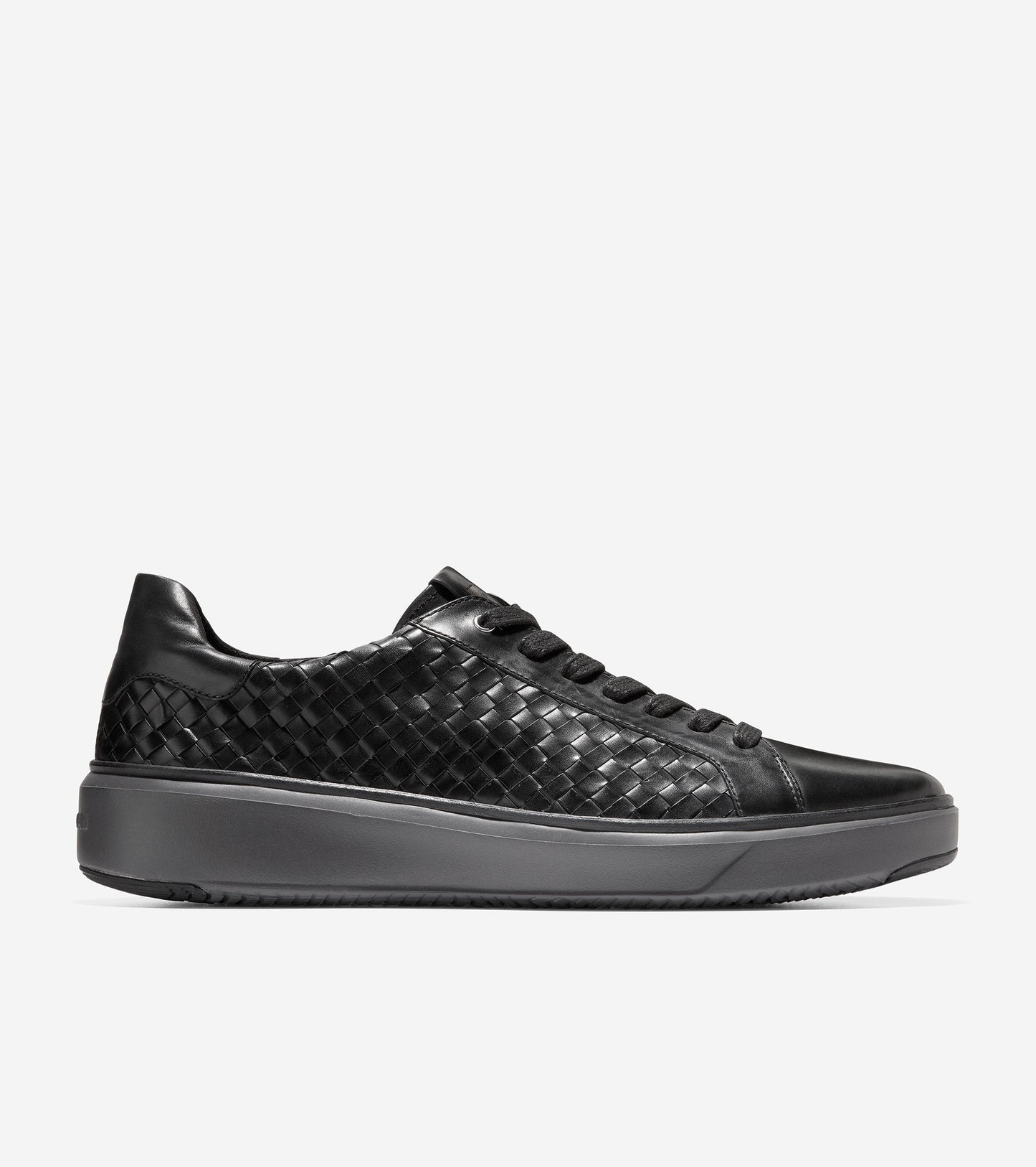 C37128-Men's GrandPrø Topspin Woven Lux Sneaker-Black-Pavement