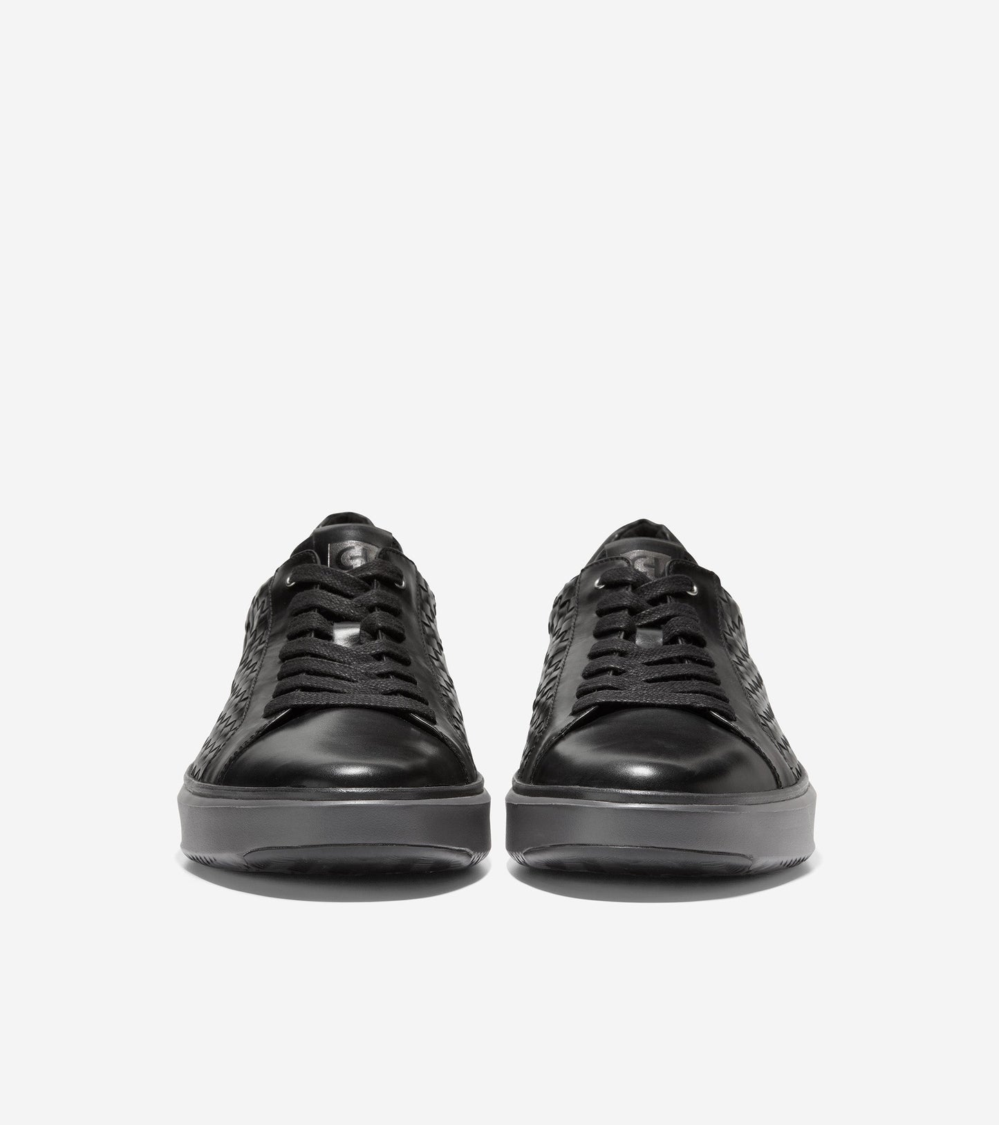 C37128-Men's GrandPrø Topspin Woven Lux Sneaker-Black-Pavement