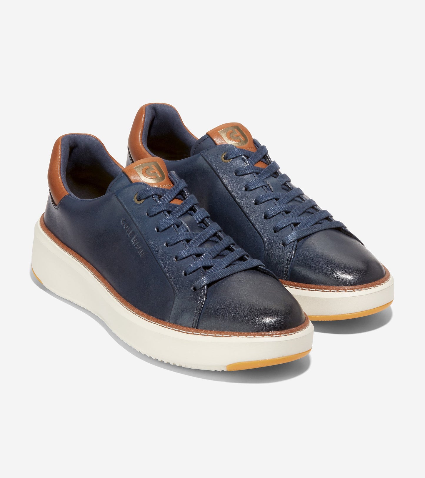 C37158-Men's GrandPrø Topspin Sneaker-Navy Blazer-British Tan