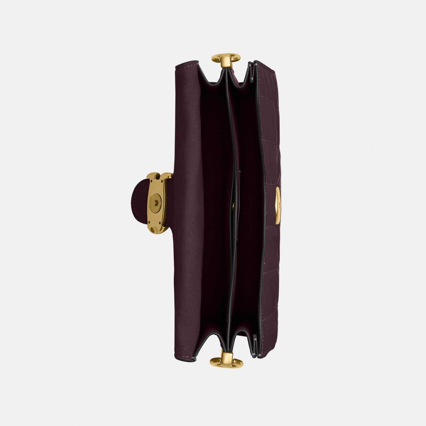 CAF55-Chain Tabby Shoulder Bag with Quilting-B4/Black Currant