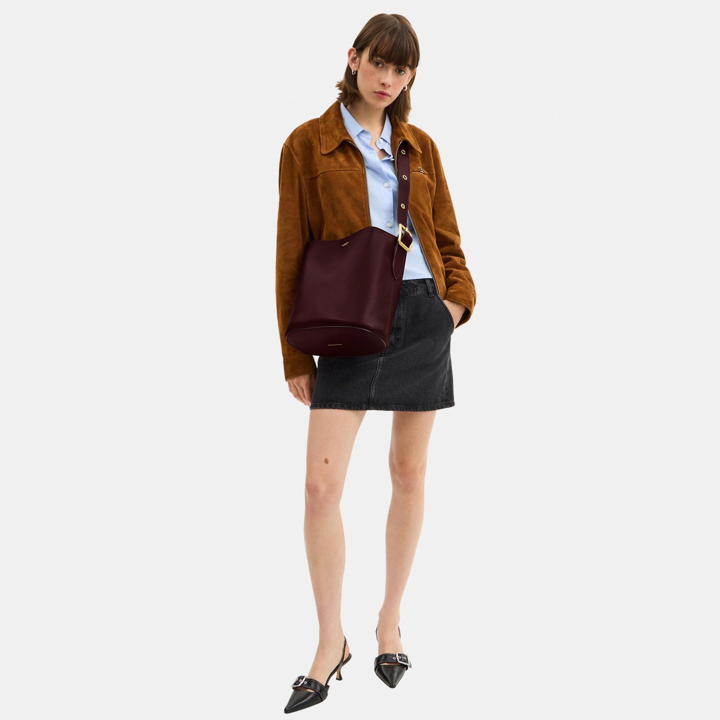 CCC23-Bleecker Bucket Bag-B4/Merlot