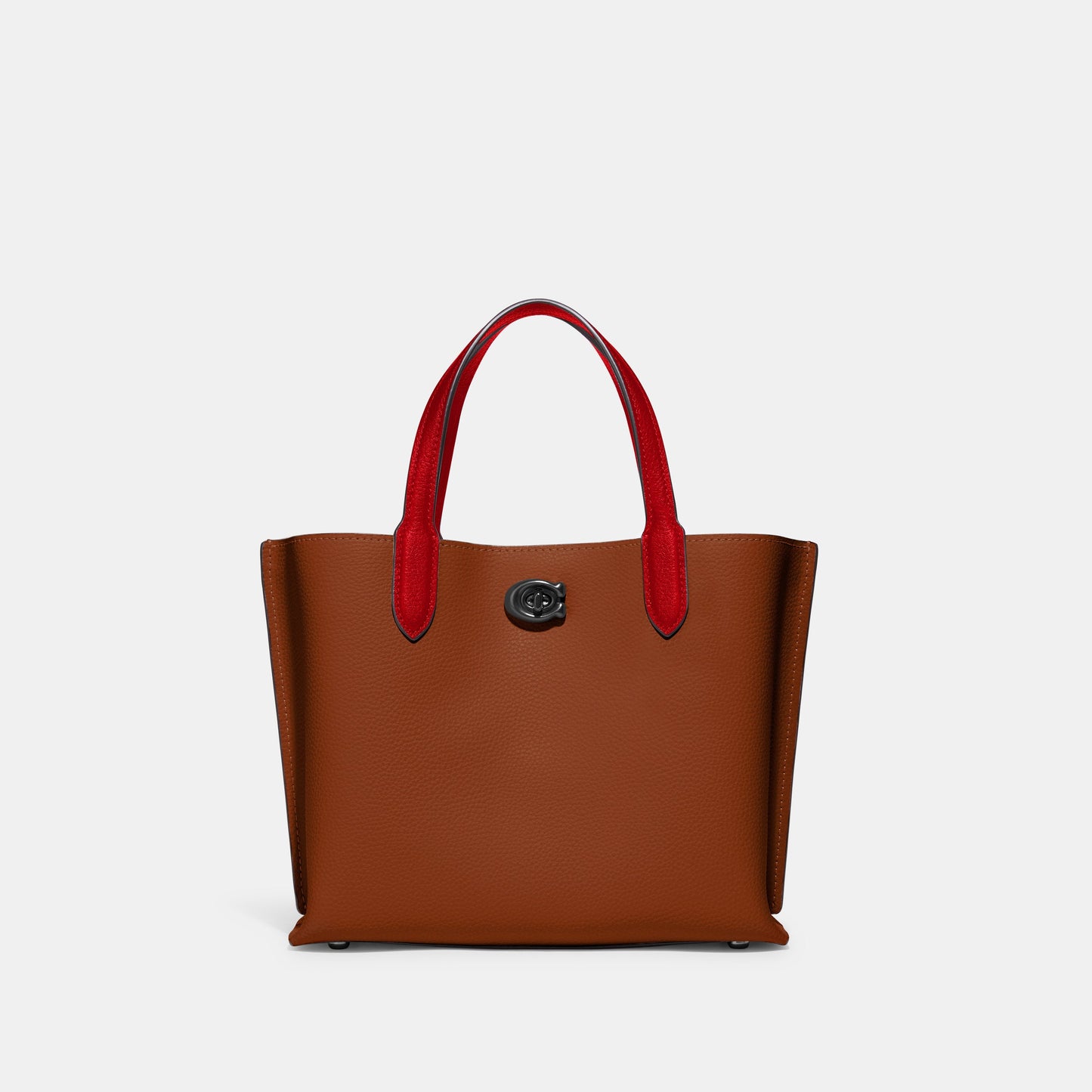 C9092-WILLOW TOTE BAG 24 IN COLORBLOCK WITH SIGNATURE CANVAS INTERIOR-V5/1941 Saddle Multi