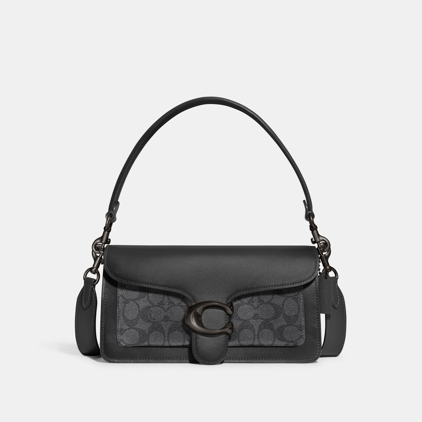 CI032-TABBY SHOULDER BAG 26 IN SIGNATURE CANVAS-V5/Charcoal Black