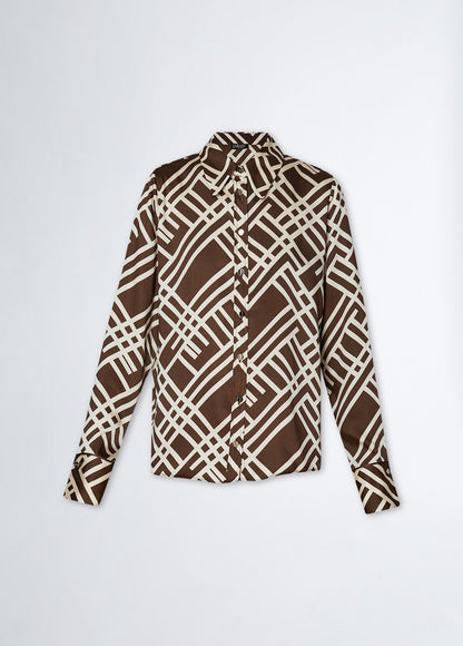 CF4177TS531N961942-brown geometric print