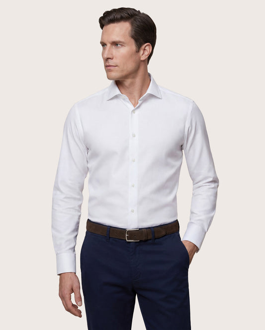 Non-Iron Royal Oxford White Slim Shirt