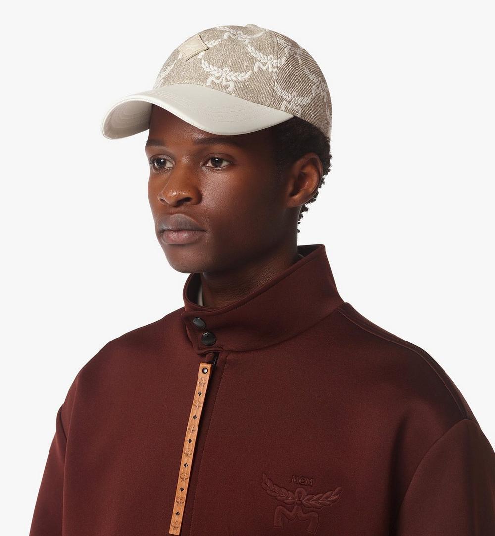 MECFSMM01I9001-Classic Cap in Lauretos Denim Jacquard|OATMEAL