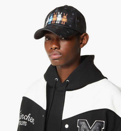 MECGSMM04BK001-Classic Cap in Rabot Visetos |BLACK