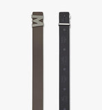 MXBFSCJ05FF100-Claus Fluted M Belt 1.5” in Embossed Leather|MOREL GREY