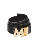 MXBAAVI03BK001-Claus M Reversible Belt 1.75" in Visetos|BLACK/GOLD