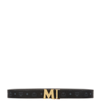 MXBAAVI03BK001-Claus M Reversible Belt 1.75" in Visetos|BLACK/GOLD