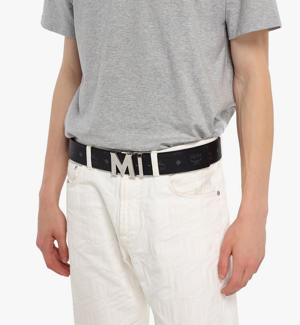 MXBAAVI01BK001-Claus M Reversible Belt 1.75" in Visetos|BLACK