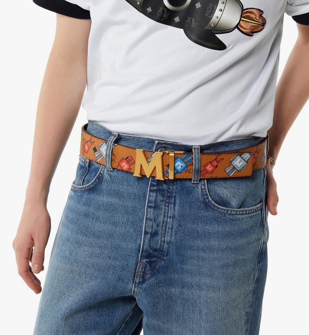 MXBGSCJ02CO001-Claus M Reversible Belt 1.75" in Rabot Visetos|COGNAC