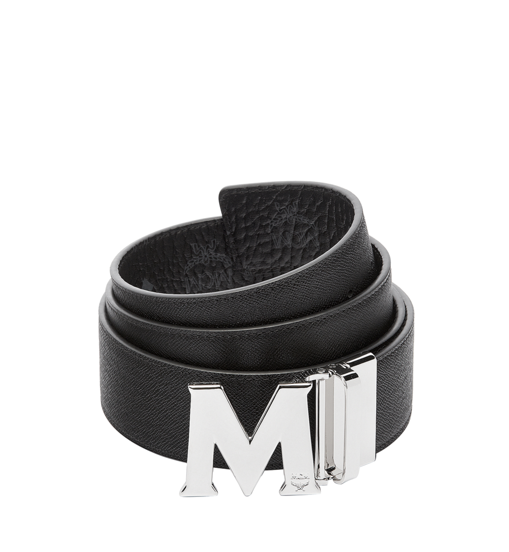 MXBAAVI01BK001-Claus M Reversible Belt 1.75" in Visetos|BLACK