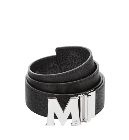 MXBAAVI01BK001-Claus M Reversible Belt 1.75" in Visetos|BLACK