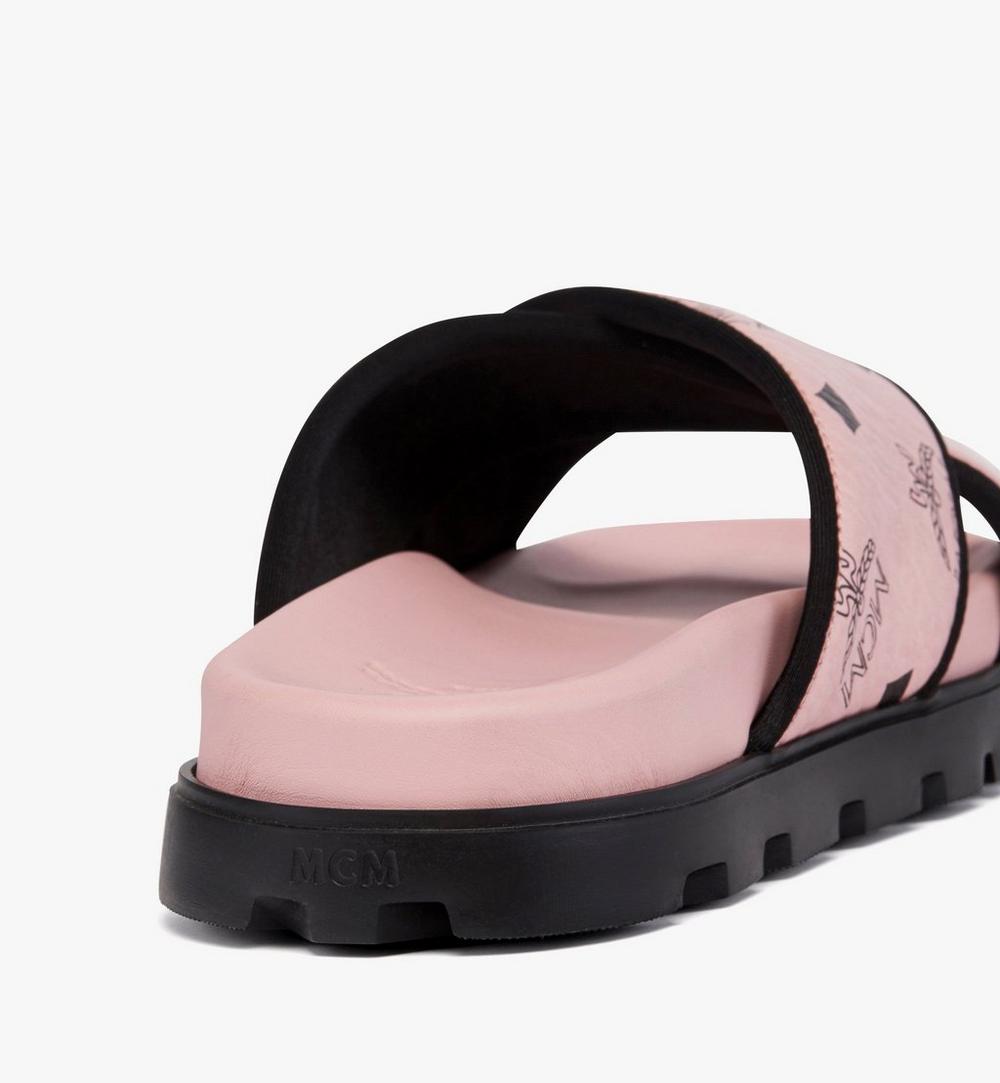 MESGSMM03PZ038-Cross Sandal in Visetos Leather Mix|SOFT PINK