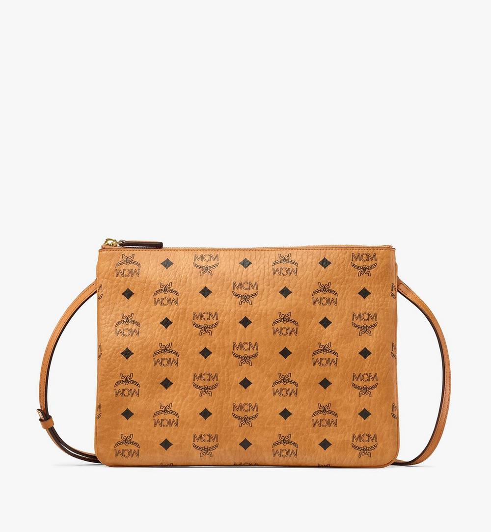 MYZAAVI02CO001-Crossbody Pouch in Visetos Original|COGNAC