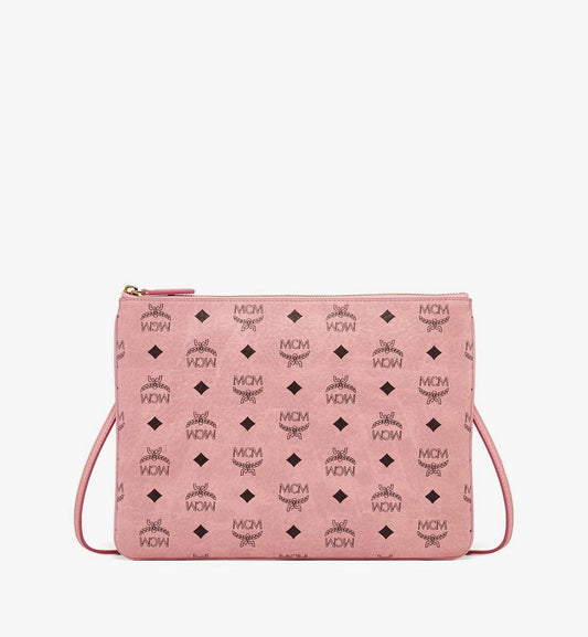 MYZAAVI02PZ001-Crossbody Pouch in Visetos Original|SOFT PINK