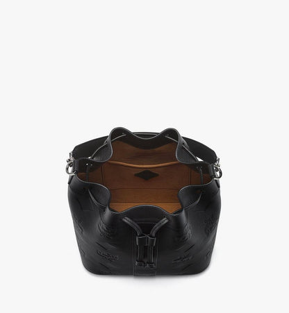 MWDGSDU01BK001-Dessau Drawstring Bag in Maxi Monogram Leather|BLACK