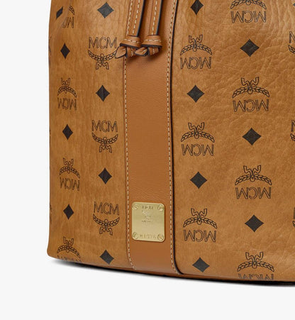 MWDGSDU03CO001-Dessau Drawstring Bag in Visetos|COGNAC