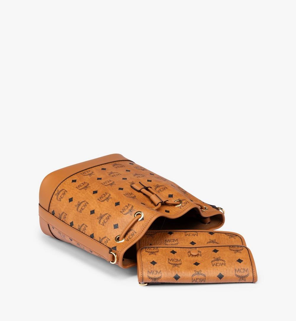 MWDESDU03CO001-Dessau Drawstring Bag in Visetos|COGNAC