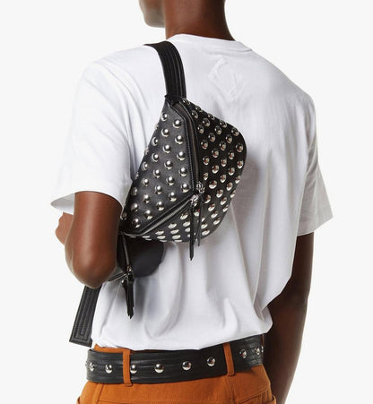 MWZGSAK01BK001-Diamant 3D Belt Bag in Galactic Gala Lamb Leather|BLACK