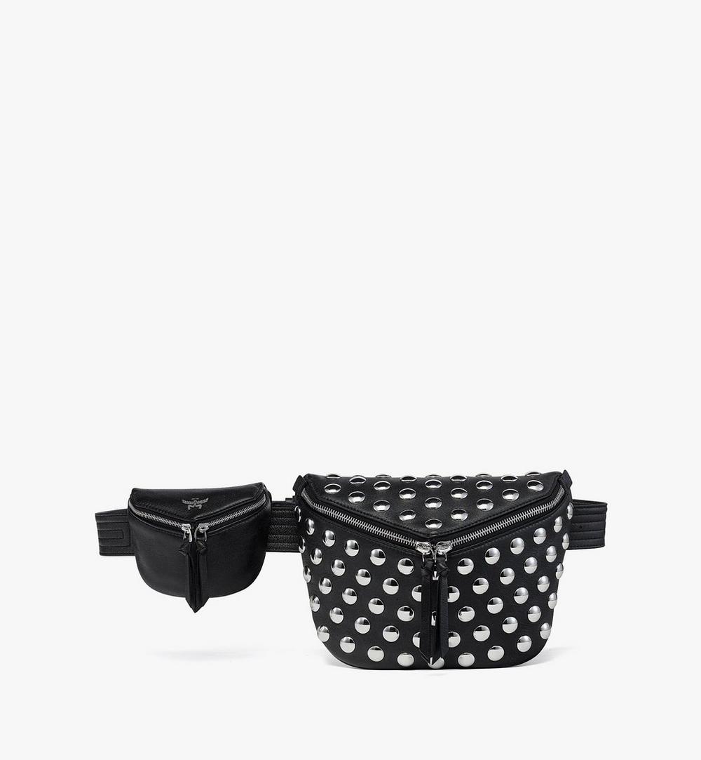 MWZGSAK01BK001-Diamant 3D Belt Bag in Galactic Gala Lamb Leather|BLACK