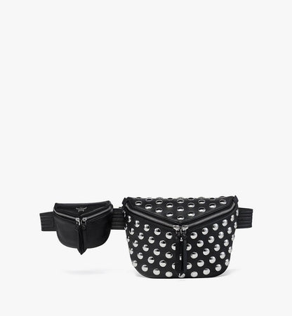 MWZGSAK01BK001-Diamant 3D Belt Bag in Galactic Gala Lamb Leather|BLACK