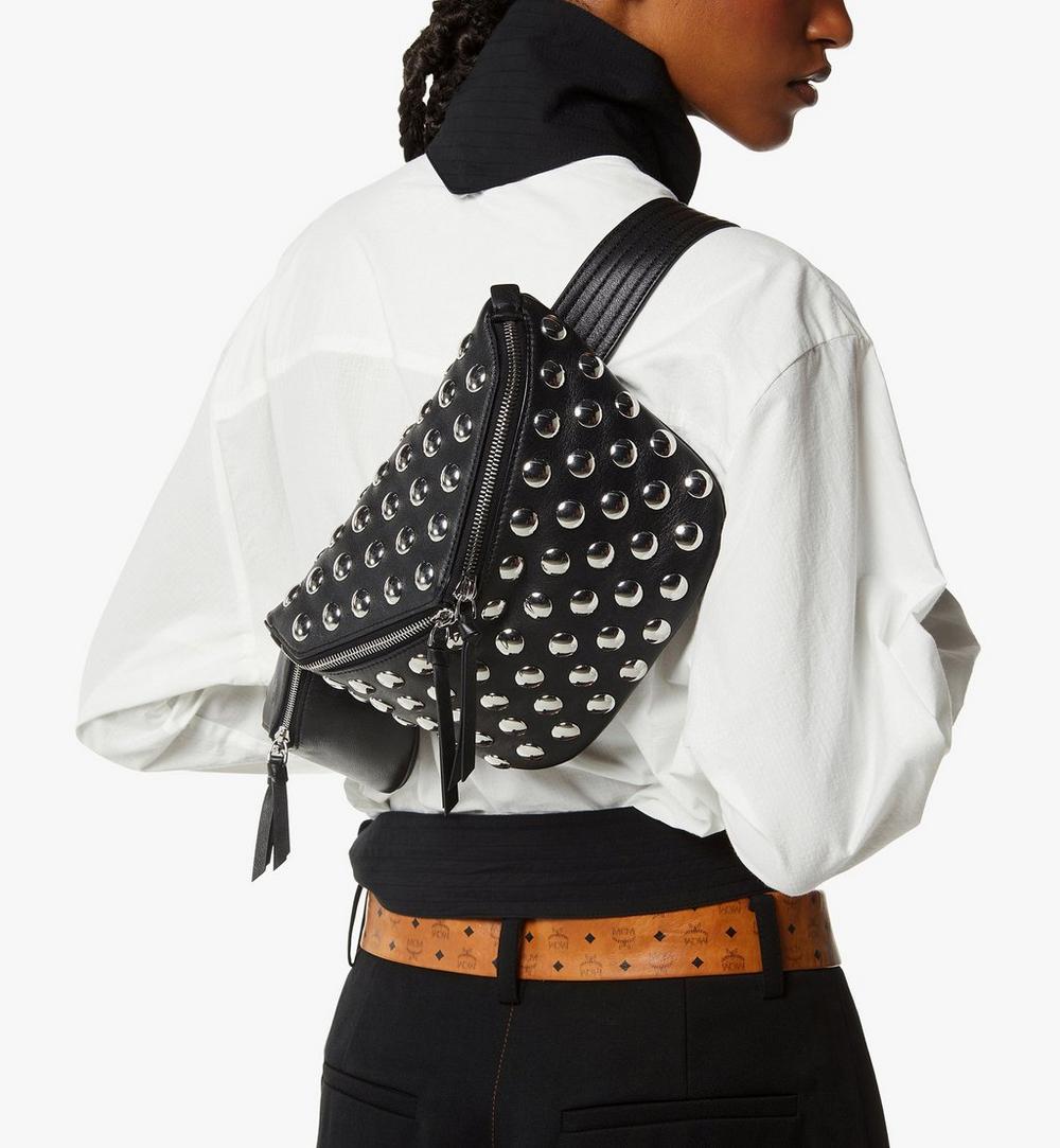 MWZGSAK01BK001-Diamant 3D Belt Bag in Galactic Gala Lamb Leather|BLACK