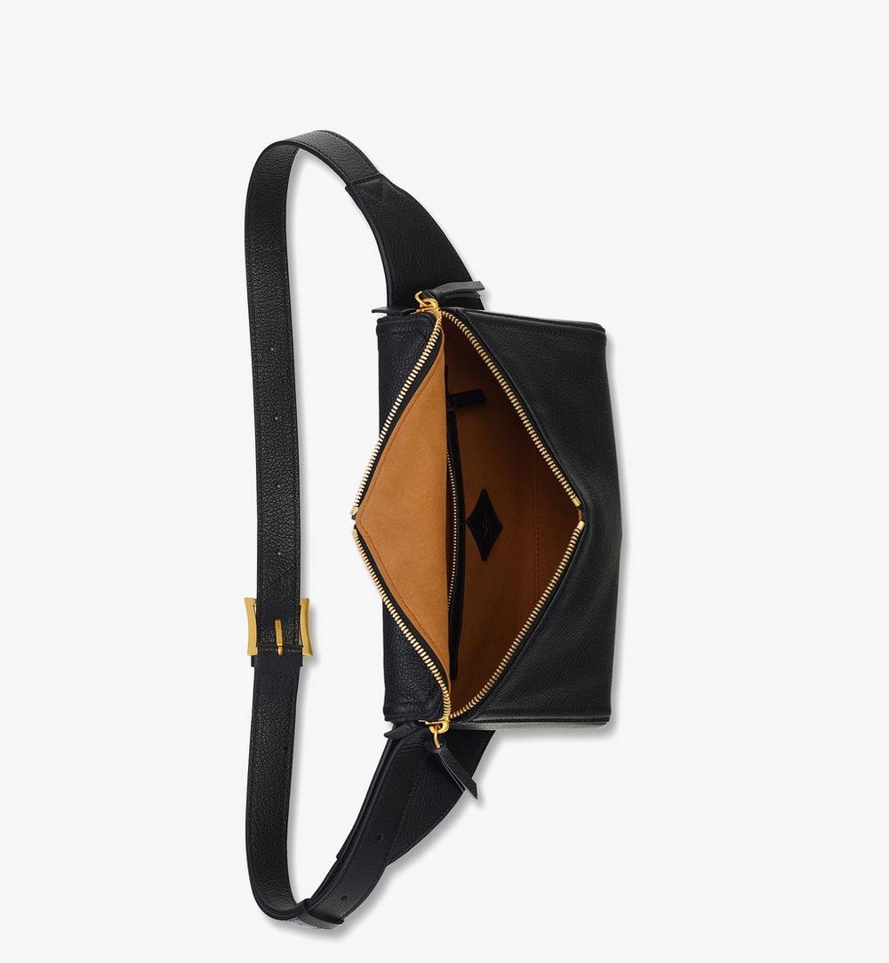 MWZFSAK01BK001-Diamant 3D Belt Bag in Goatskin Leather|BLACK