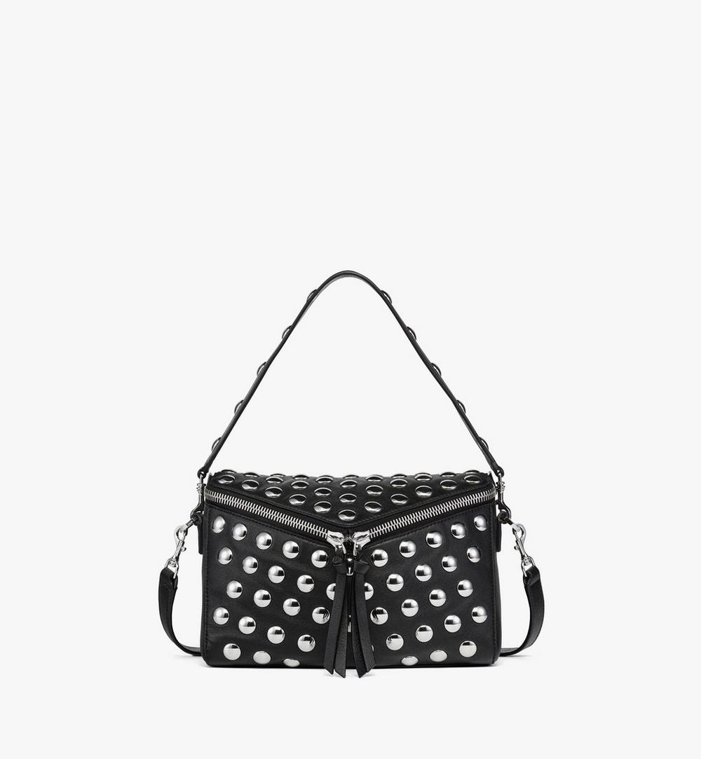 MWSGSAK01BK001-Diamant 3D Shoulder Bag in Galactic Gala Lamb Leather|BLACK