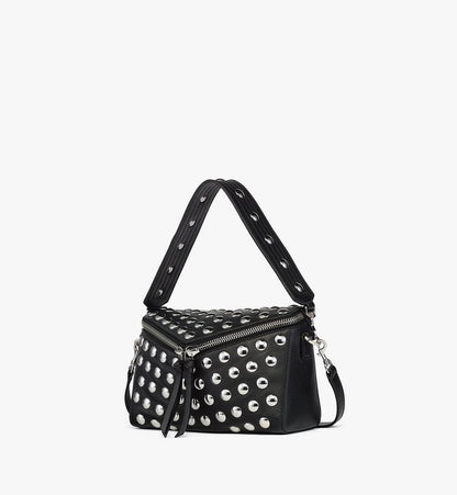 MWSGSAK01BK001-Diamant 3D Shoulder Bag in Galactic Gala Lamb Leather|BLACK