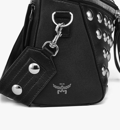 MWSGSAK01BK001-Diamant 3D Shoulder Bag in Galactic Gala Lamb Leather|BLACK