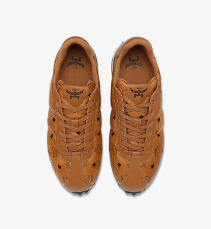 MESGSAS01CO036-Diamante Lo Sneakers in Quilted Monogram Leather|COGNAC