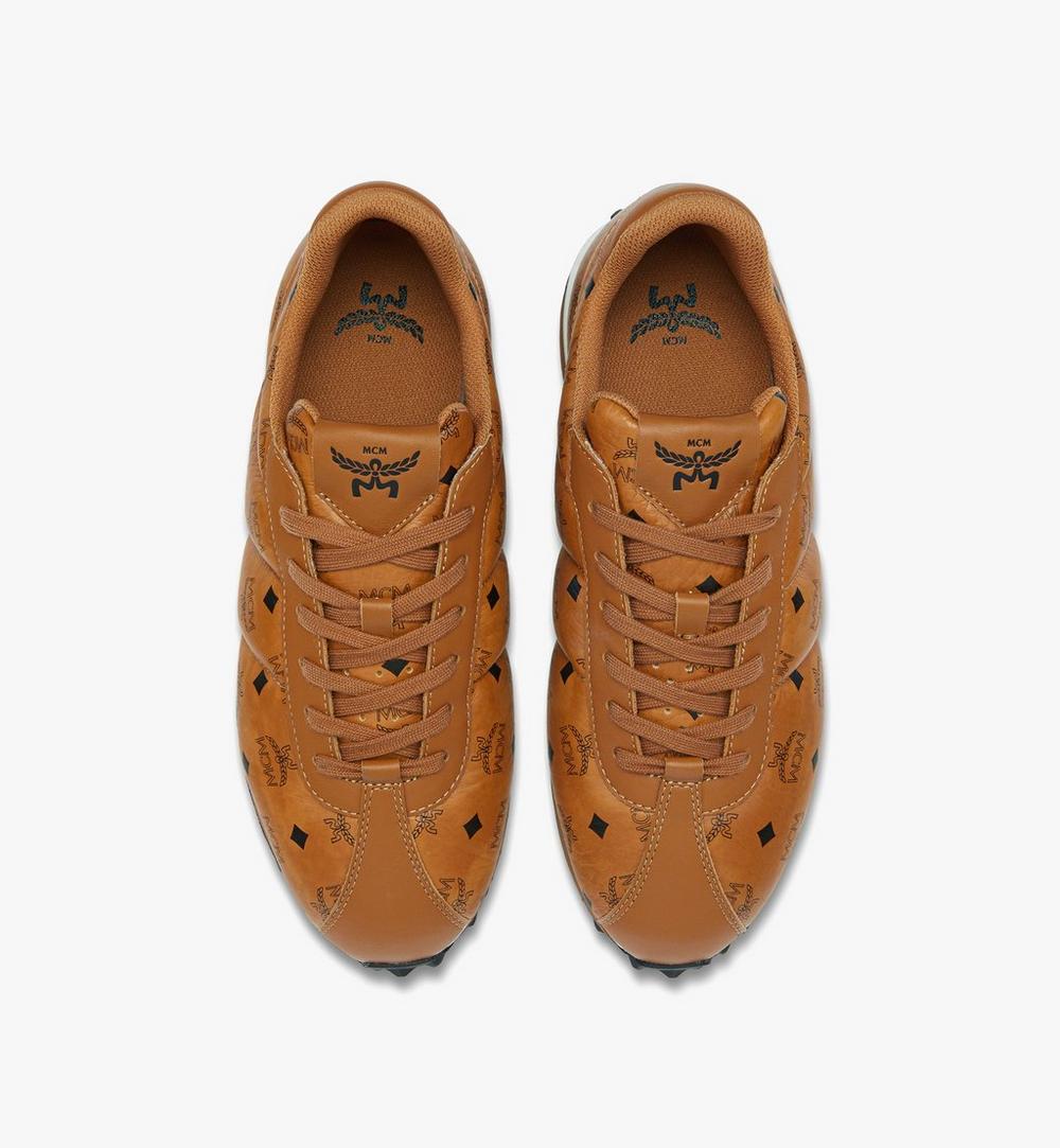 MEXGSAS01CO045-Diamante Lo Sneakers in Quilted Monogram Leather|COGNAC
