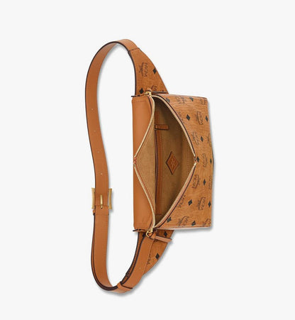 MWZFSAK04CO001-Diamond 3D Belt Bag in Visetos Leather Mix|COGNAC