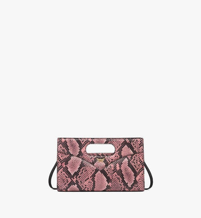 MWRFSAK03Q2001-Diamond Tote in Python Print Coronet|BLUSH PINK
