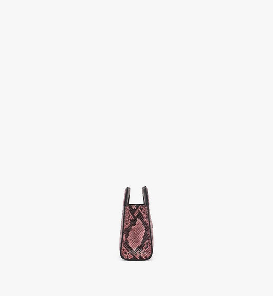 MWRFSAK03Q2001-Diamond Tote in Python Print Coronet|BLUSH PINK