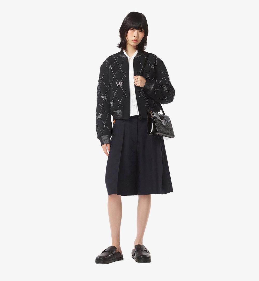 MWRFSAK01BK001-Diamond Tote in Sequin Lamb Leather|BLACK