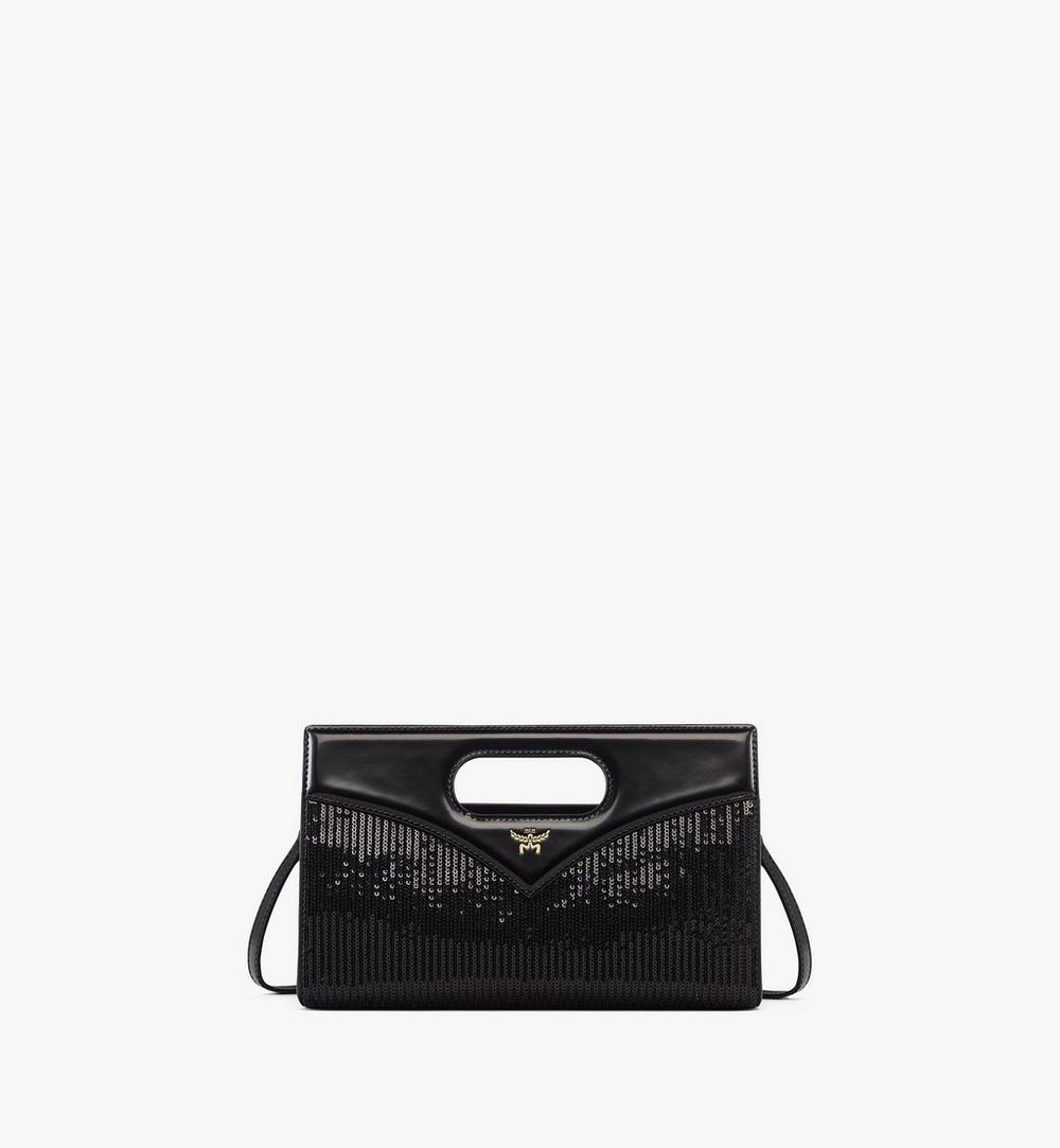 MWRFSAK01BK001-Diamond Tote in Sequin Lamb Leather|BLACK